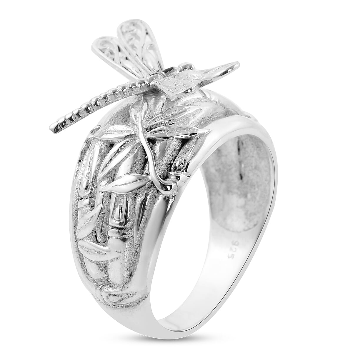 Royal Bali Collection - Sterling Silver Dragonfly Ring, Silver Wt. 6.40 Gms