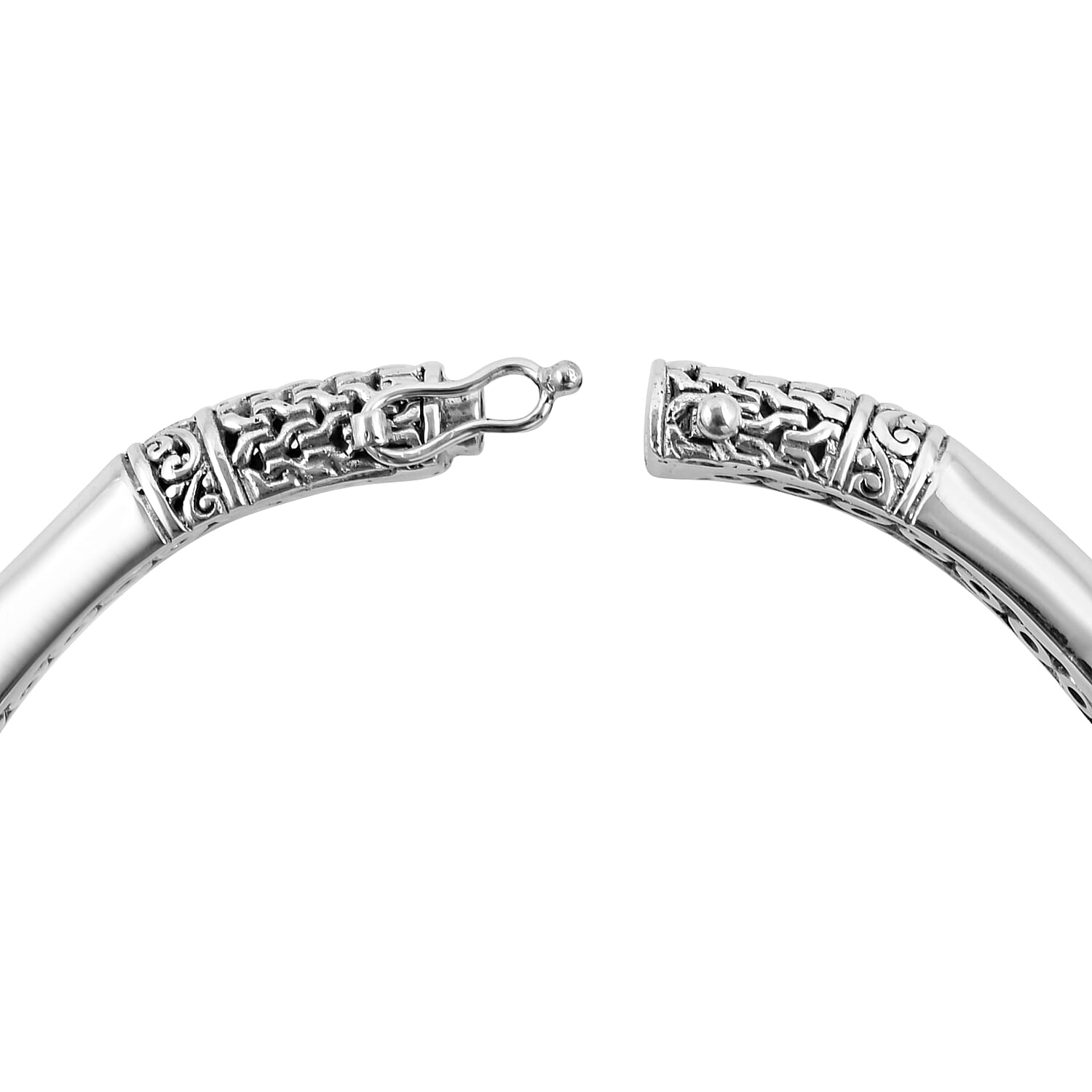 JCK Vegas Close Out - Designer Inspired Sterling Silver Bangle (Size 7.5), Silver Wt 25.78 Gms.