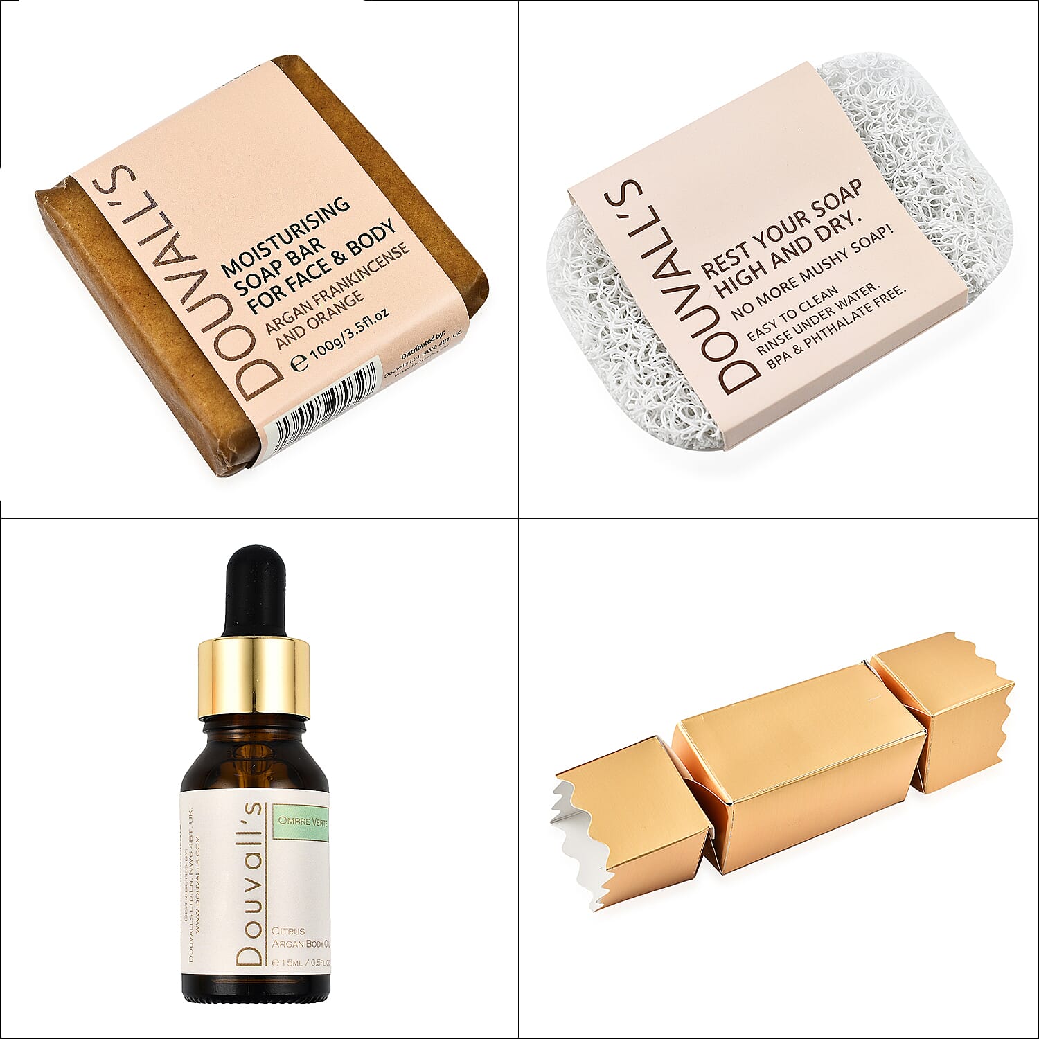 Douvalls- Frankincense Soap - 100g, Douvalls- Citrus Scented Body Oil - 15ml & Douvalls- Soap saver