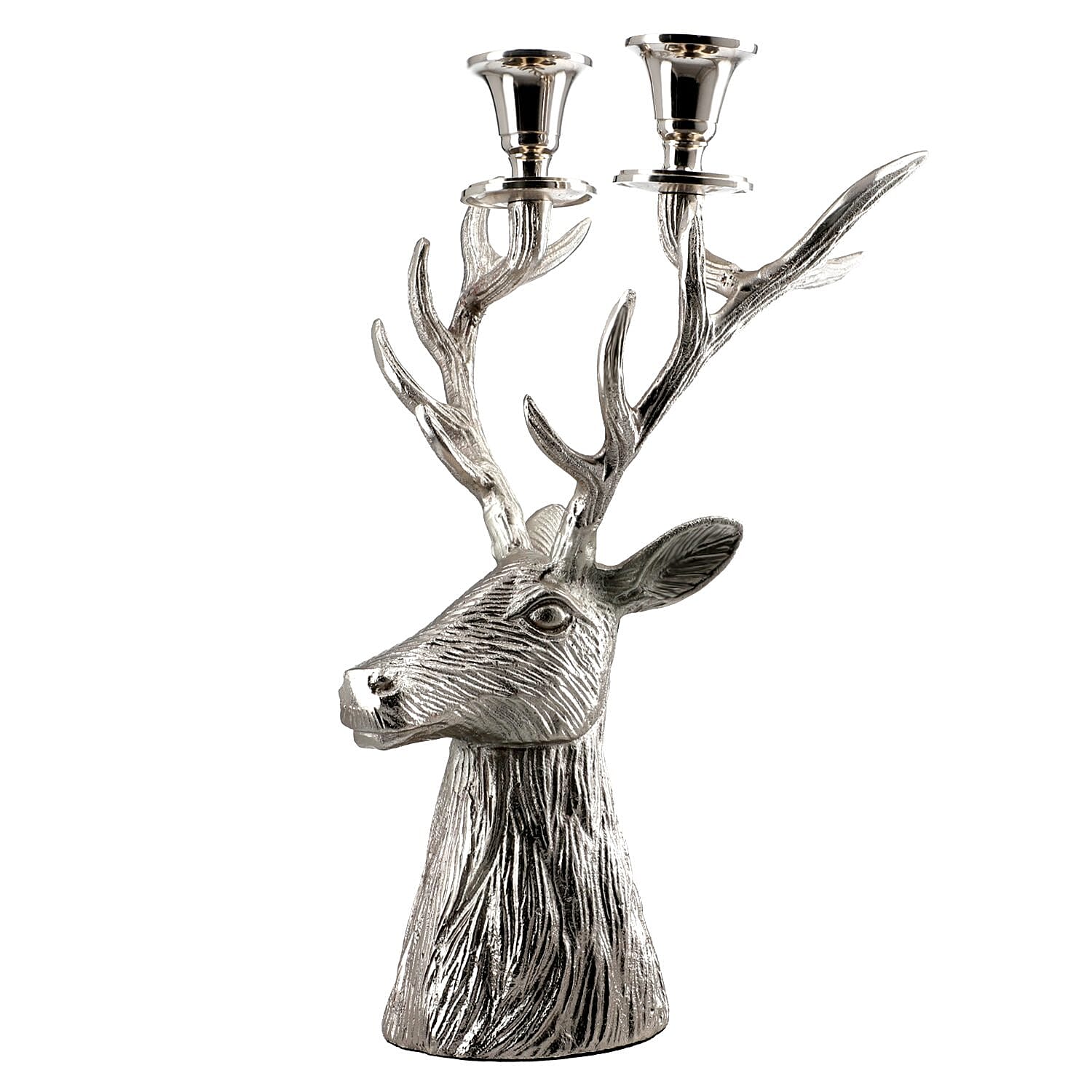 Reindeer Figurine Tealight Holder (Size 22x32x15 Cm) - Nickel