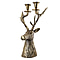 Reindeer Figurine Tealight Holder (Size 22x32x15 Cm) - Golden