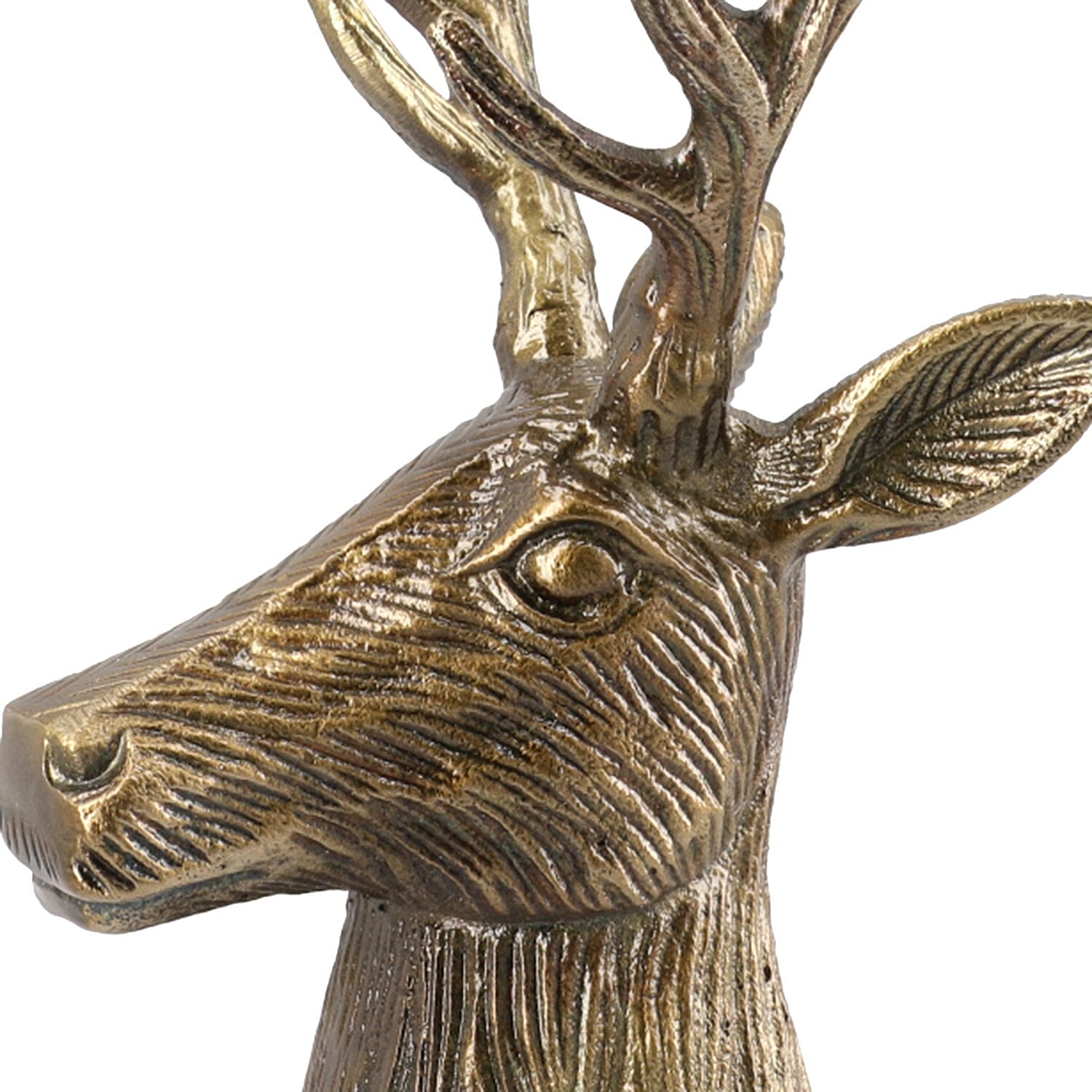 Reindeer Figurine Tealight Holder (Size 32x22x15 Cm) - Golden