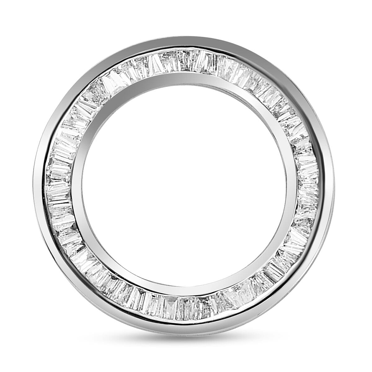 Signature Collection 950 Platinum IGI Certified Diamond (SI-G-H) Circle Pendant 0.25 Ct.