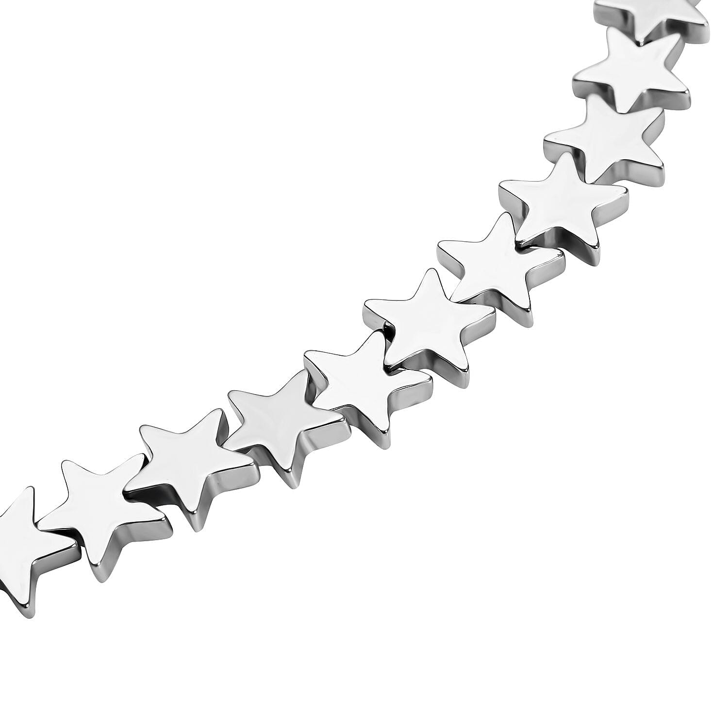 White Shell Pearl and Hematite Necklace (Size - 19.5) with T-bar Clasp