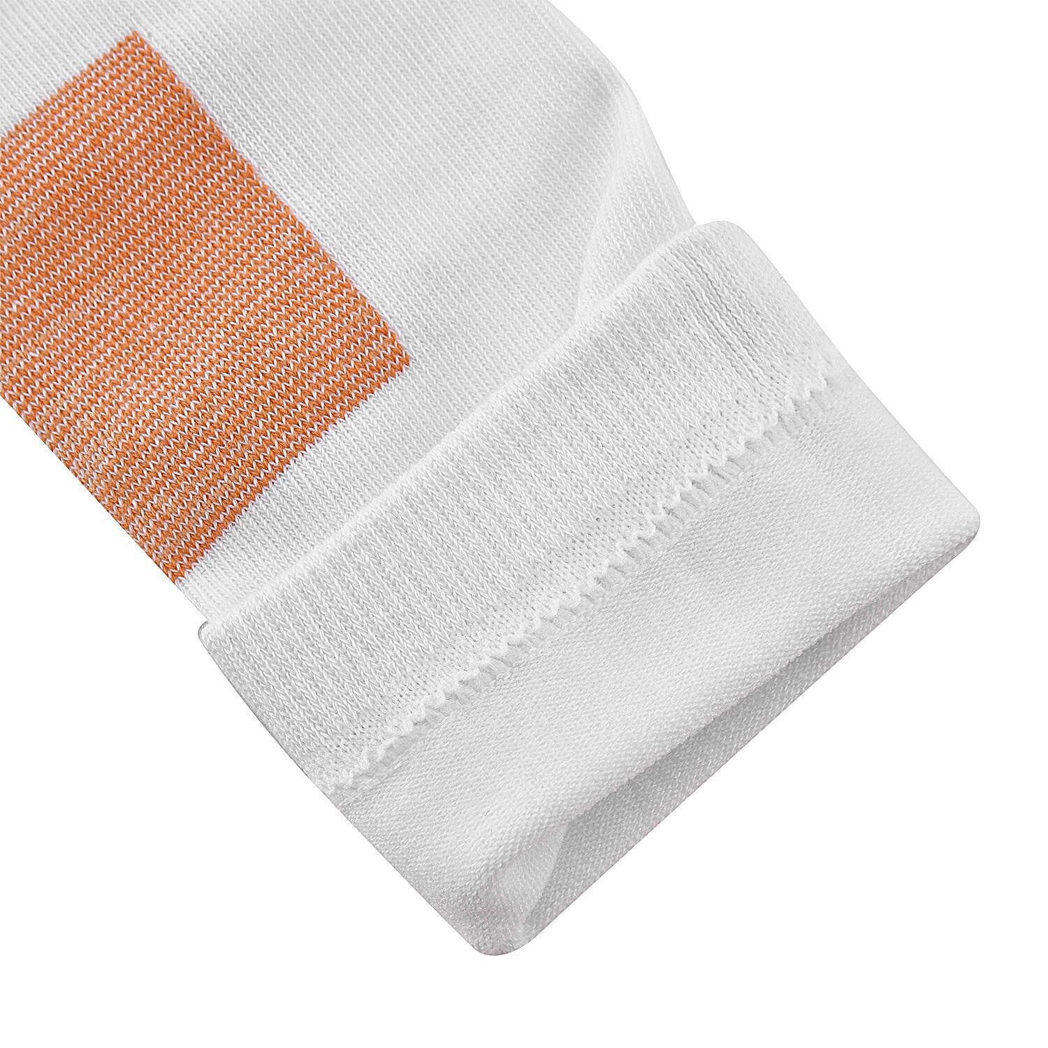 2 Pairs Antibacterial Copper Infused Compression Long Socks (Size L-XL, 9 to13) - White