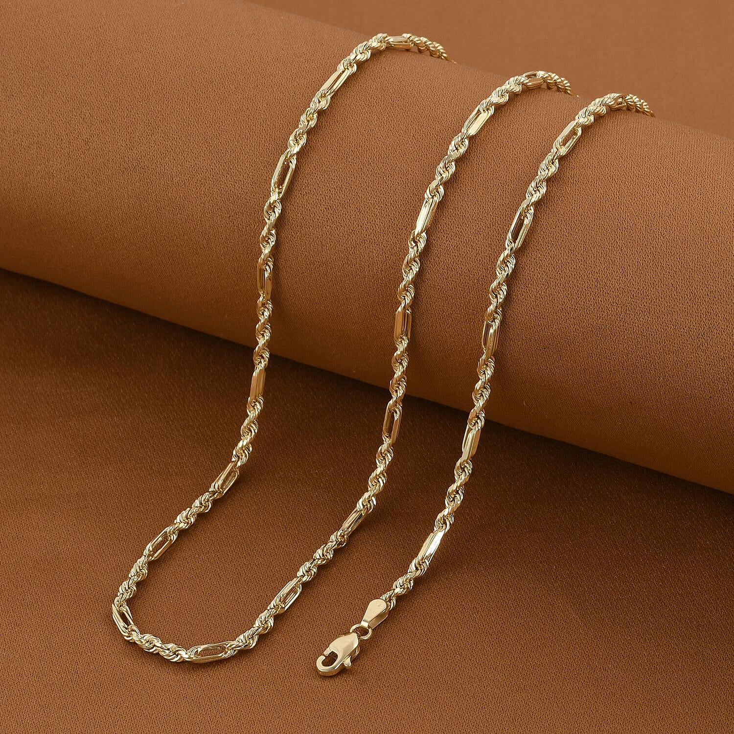 Close Out- 9K Yellow Gold French Rope Necklace (Size - 20) with Lobster Clasp, Gold Wt. 5.00 Gms
