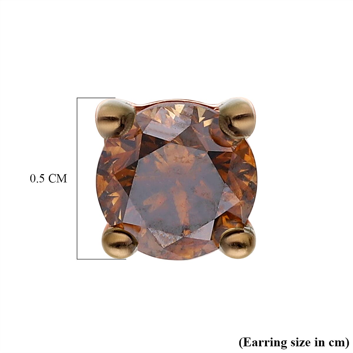 Mens rose gold stud on sale earrings