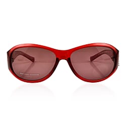 Jean Louis Designer Womens Oversize Sunglasses - Red