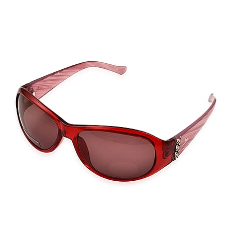 Jean Louis Designer Womens Oversize Sunglasses - Red