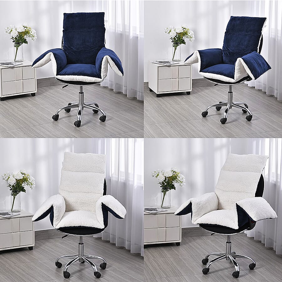 Super Soft Sherpa with Plush Armchair Cover - Light Grey