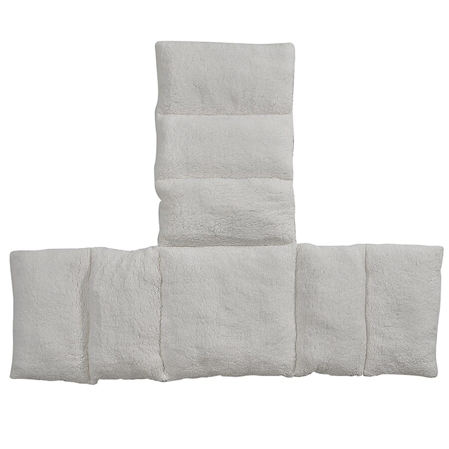 Super Soft Sherpa with Plush Armchair Cover - Light Grey