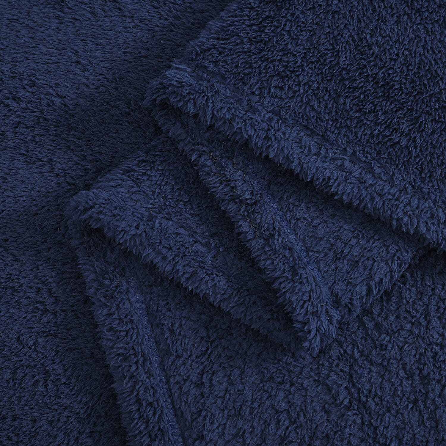 Polyester Solid Blanket - Navy