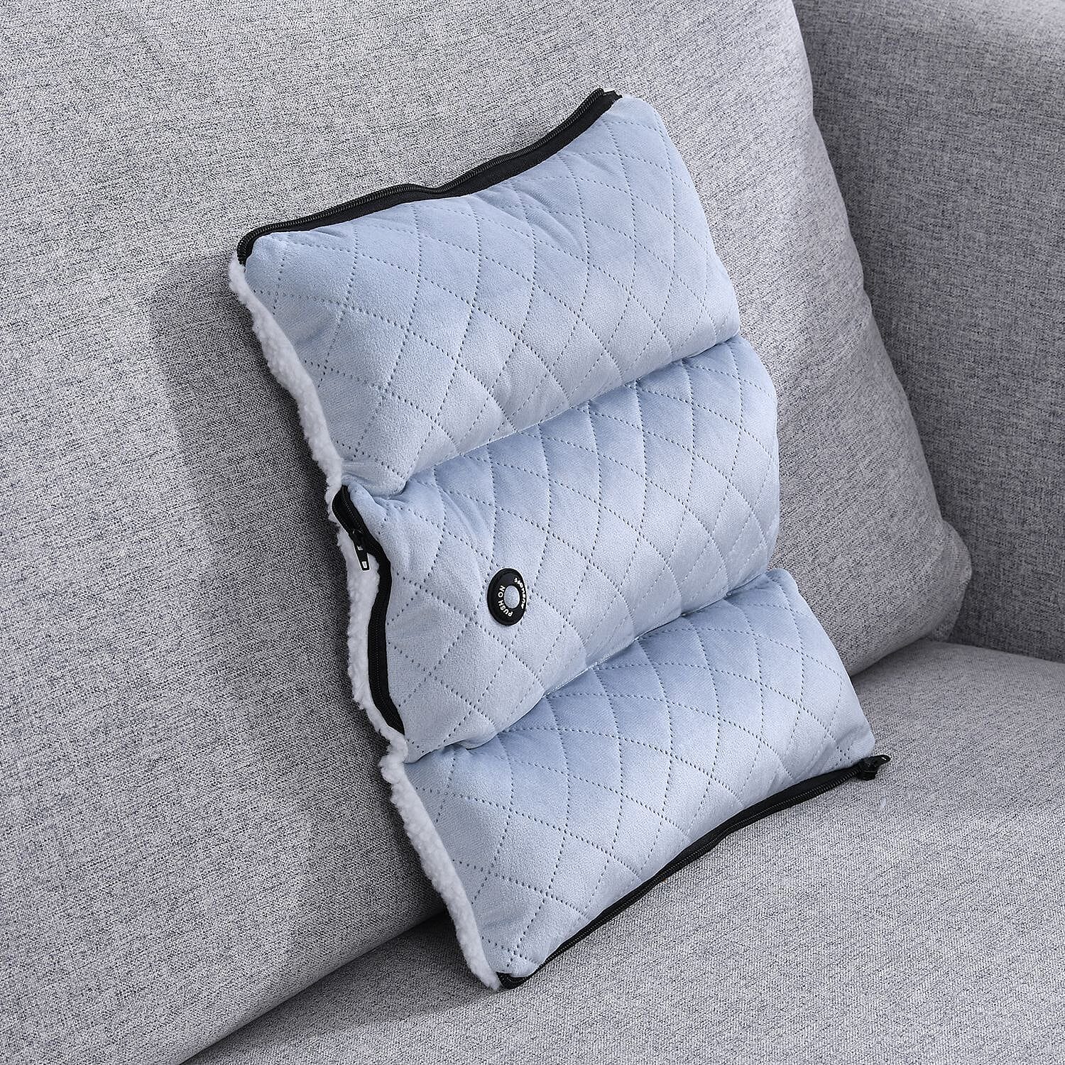 Homesmart 2 in 1 Vibrating Massage Foldable Pillow Grey