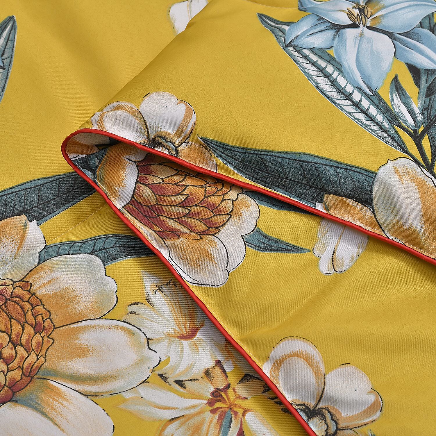 Garden Silk and Down Alternative Comforter  With 2 Pillowcases King 