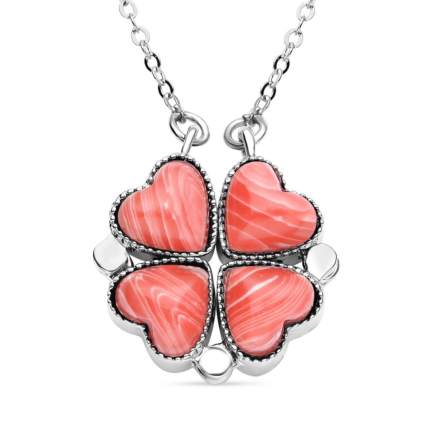 Rhodochrosite Necklace (Size - 20 With 4 Inch Extender) 35.00 Ct