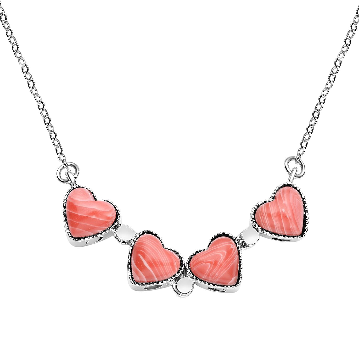 Rhodochrosite Necklace (Size - 20 With 4 Inch Extender) 35.00 Ct