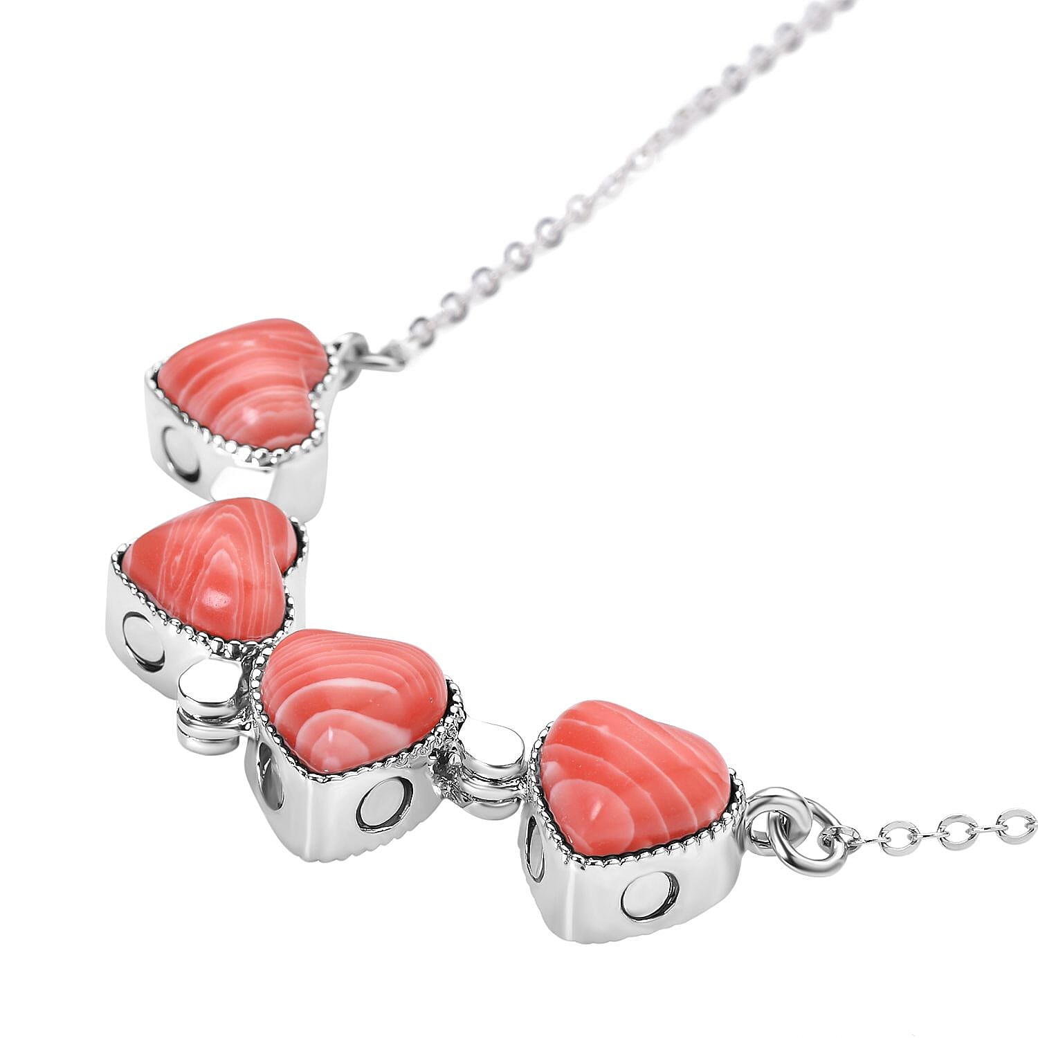 Rhodochrosite Necklace (Size - 20 With 4 Inch Extender) 35.00 Ct