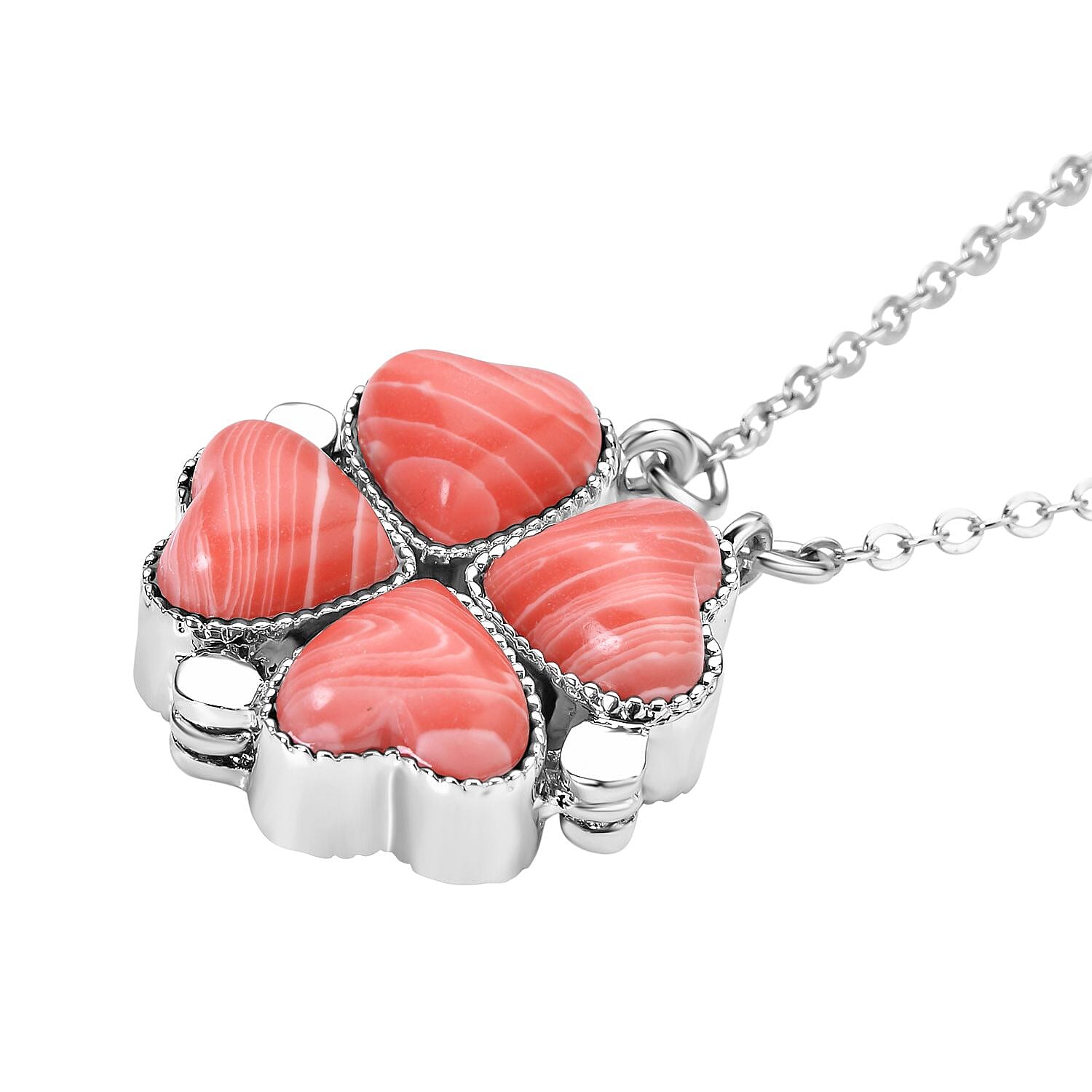 Rhodochrosite Necklace (Size - 20 With 4 Inch Extender) 35.00 Ct