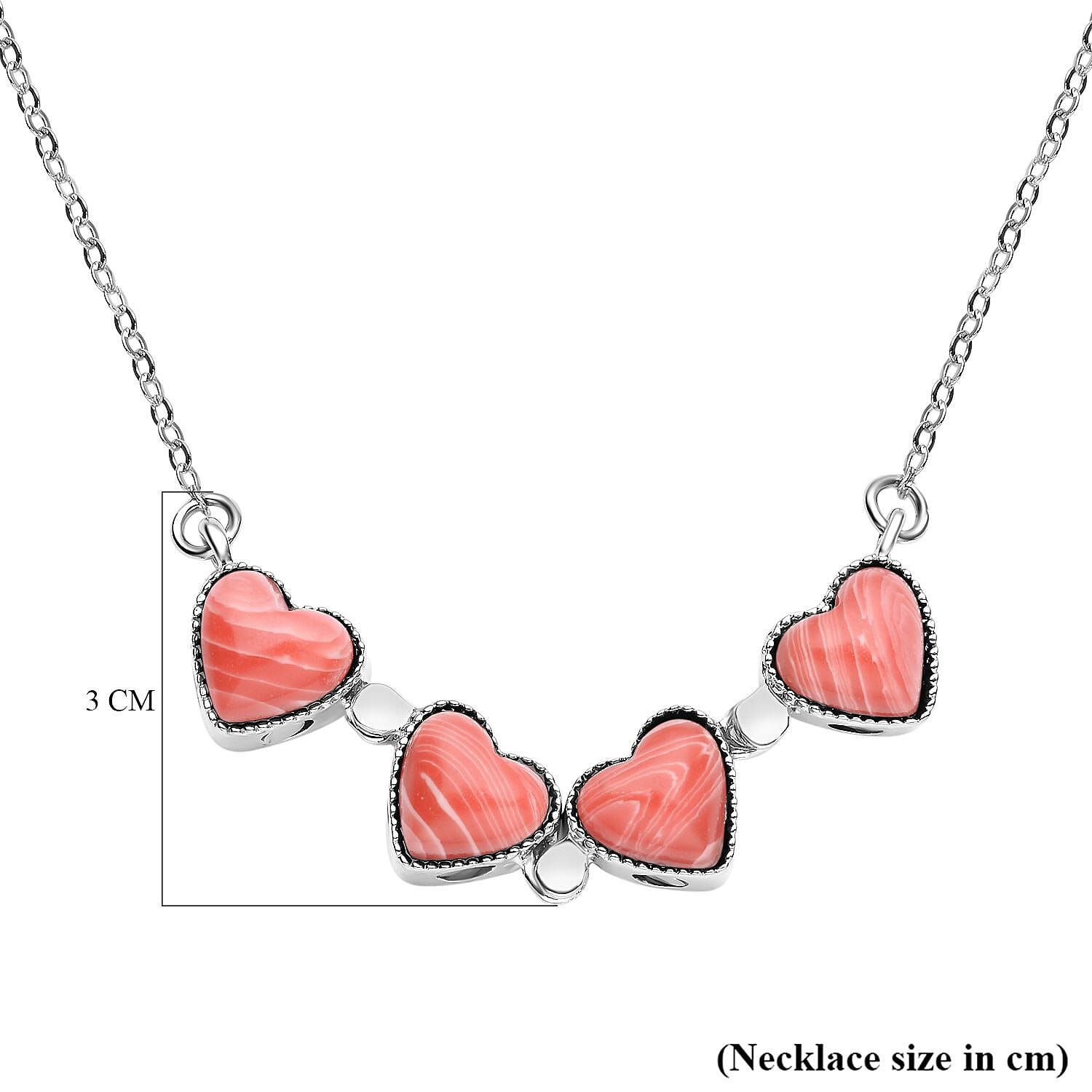 Rhodochrosite Necklace (Size - 20 With 4 Inch Extender) 35.00 Ct