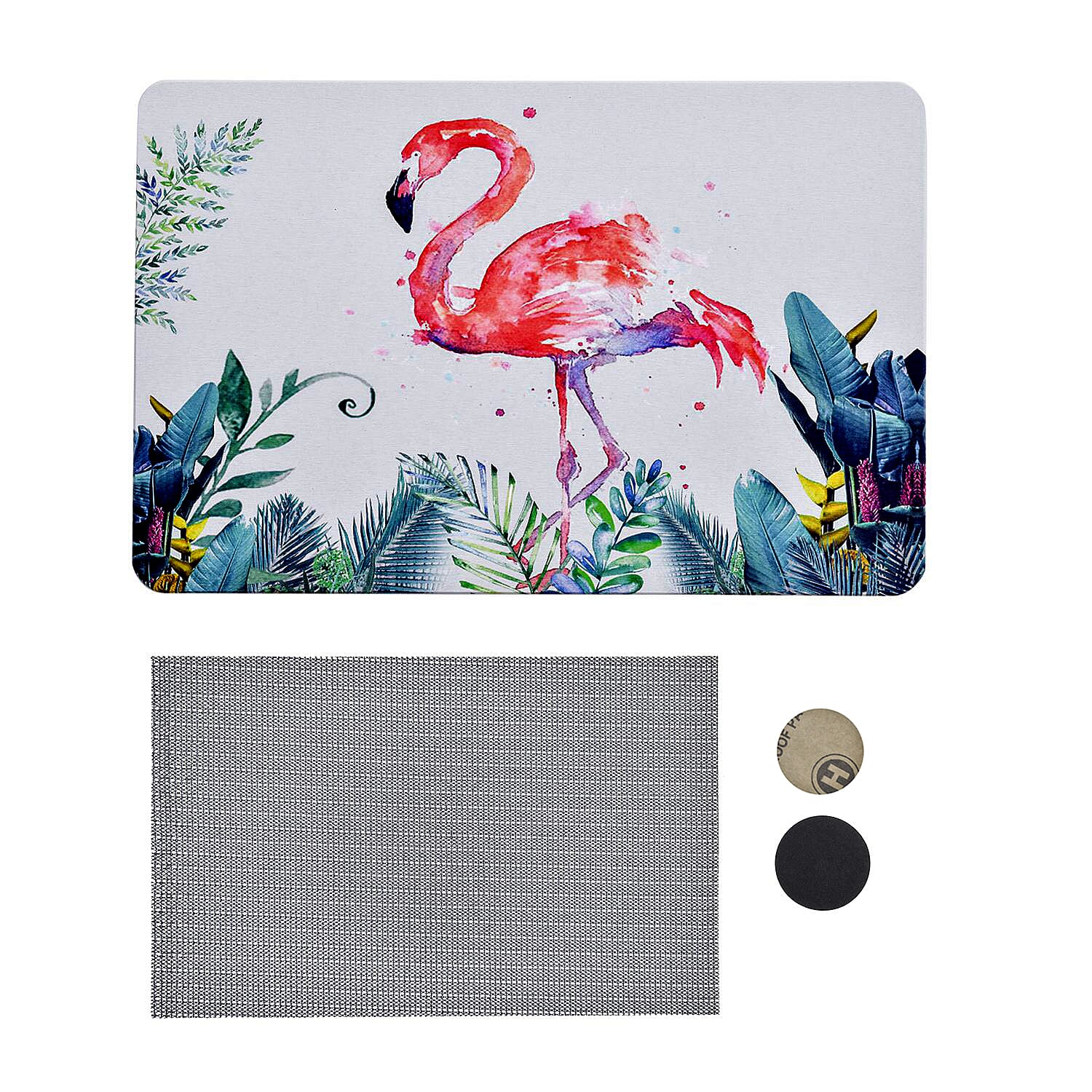 Super Absorbent Flamingo Pattern Diatomaceous Earth Bath Mat (Size 60x39cm)  - Red - Green