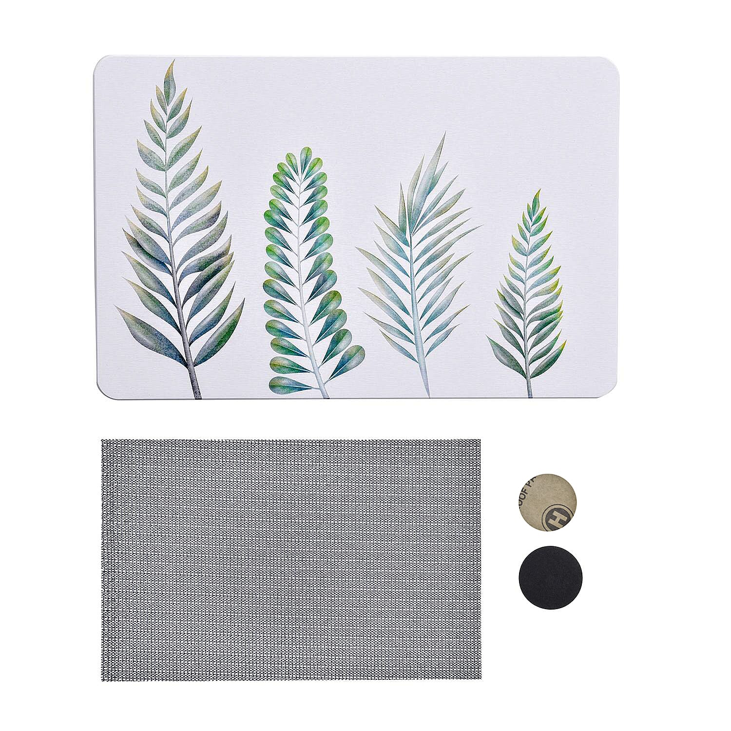 Super Absorbent Leaf Pattern Diatomaceous Earth Bath Mat (Size 60x39cm) - Green