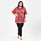 Tamsy Polyester Printed Tunic - Red 