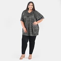 Tamsy Polyester Printed Tunic - Red 