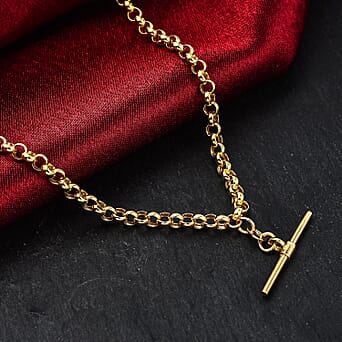 https://tjcuk.sirv.com/Products/71/3/7133697/9K-Yellow-Gold-24.8mm-1.7mm-Bar-Belcher-Chain-Albert-Clasp-Necklace-18_7133697_1.jpg?w=342&h=342