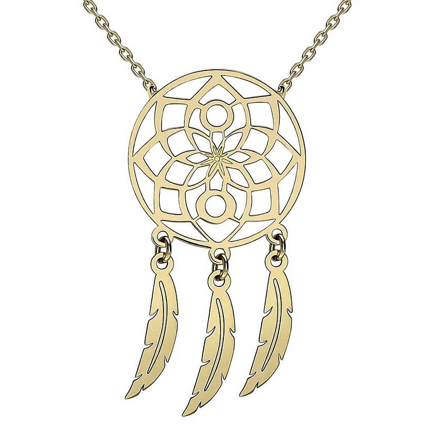 Dream catcher hot sale gold pendant