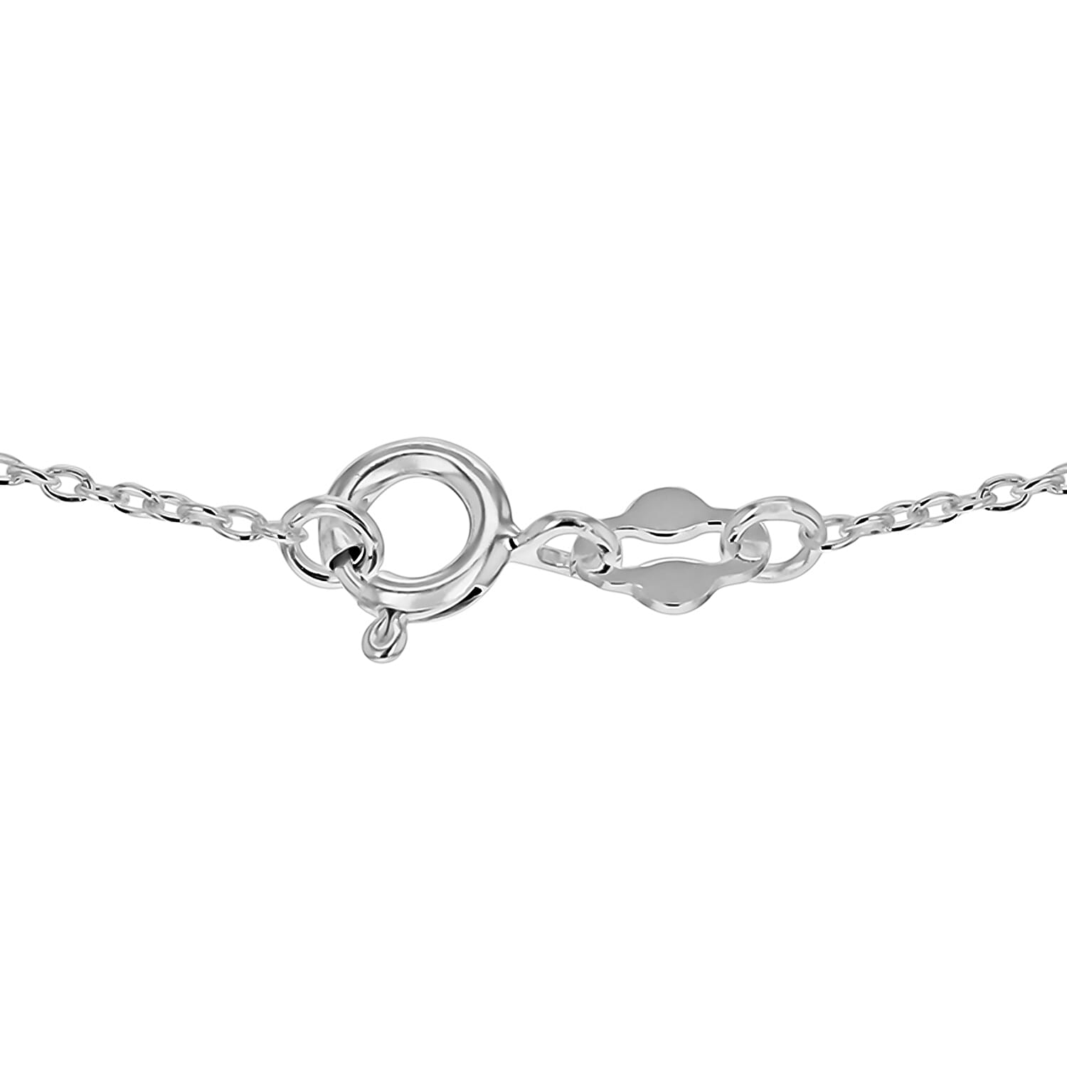 Sterling Silver 31.2mm x 30.7mm U Shaped Cutout Belcher Chain Necklace 18 Inch