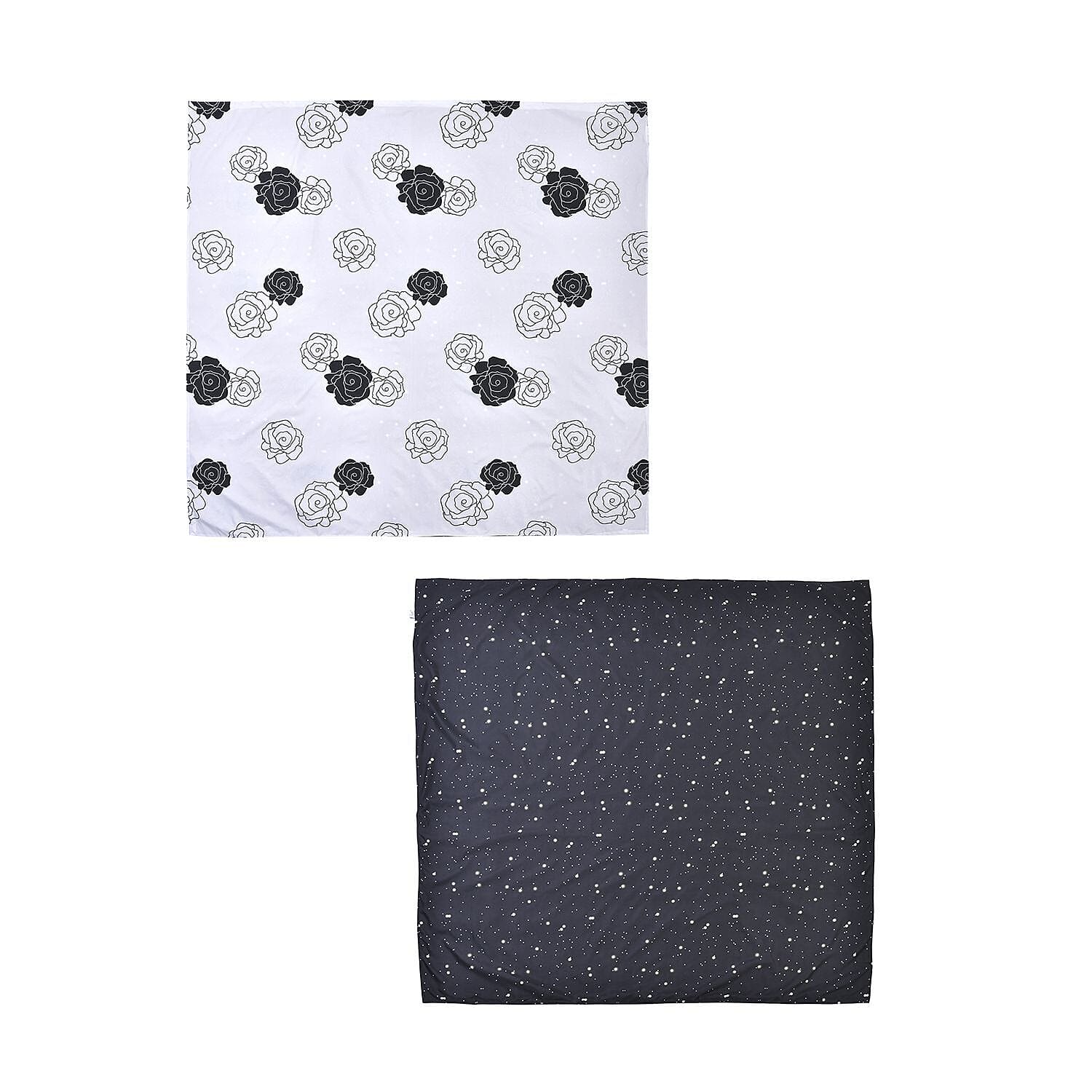 Branch Patterned Duvet Cover with 2 Pillowcases (Size 200x200 Cm) - Ivory