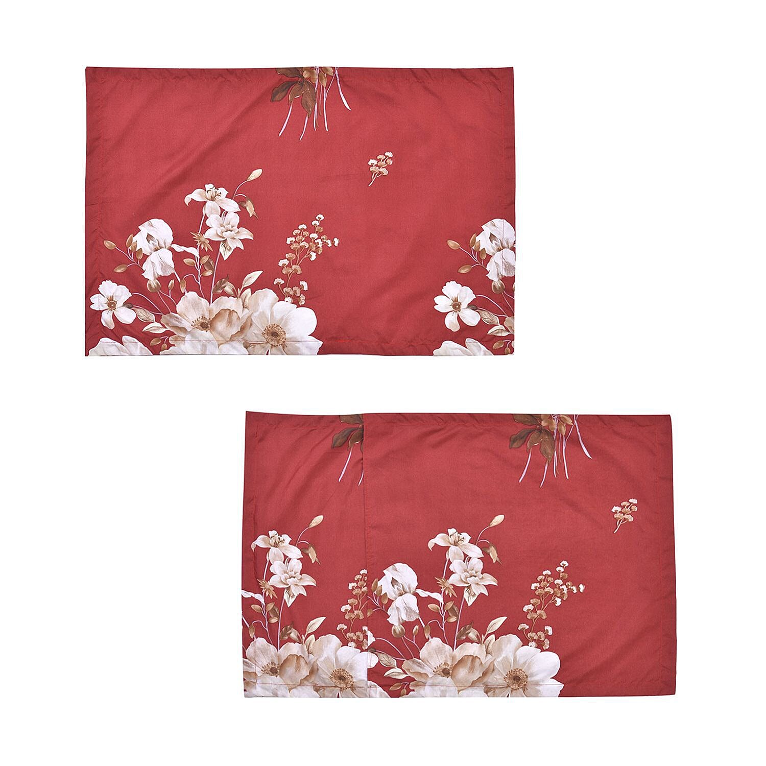 Branch Patterned Duvet Cover with 2 Pillowcases (Size 200x200 Cm) - Ivory