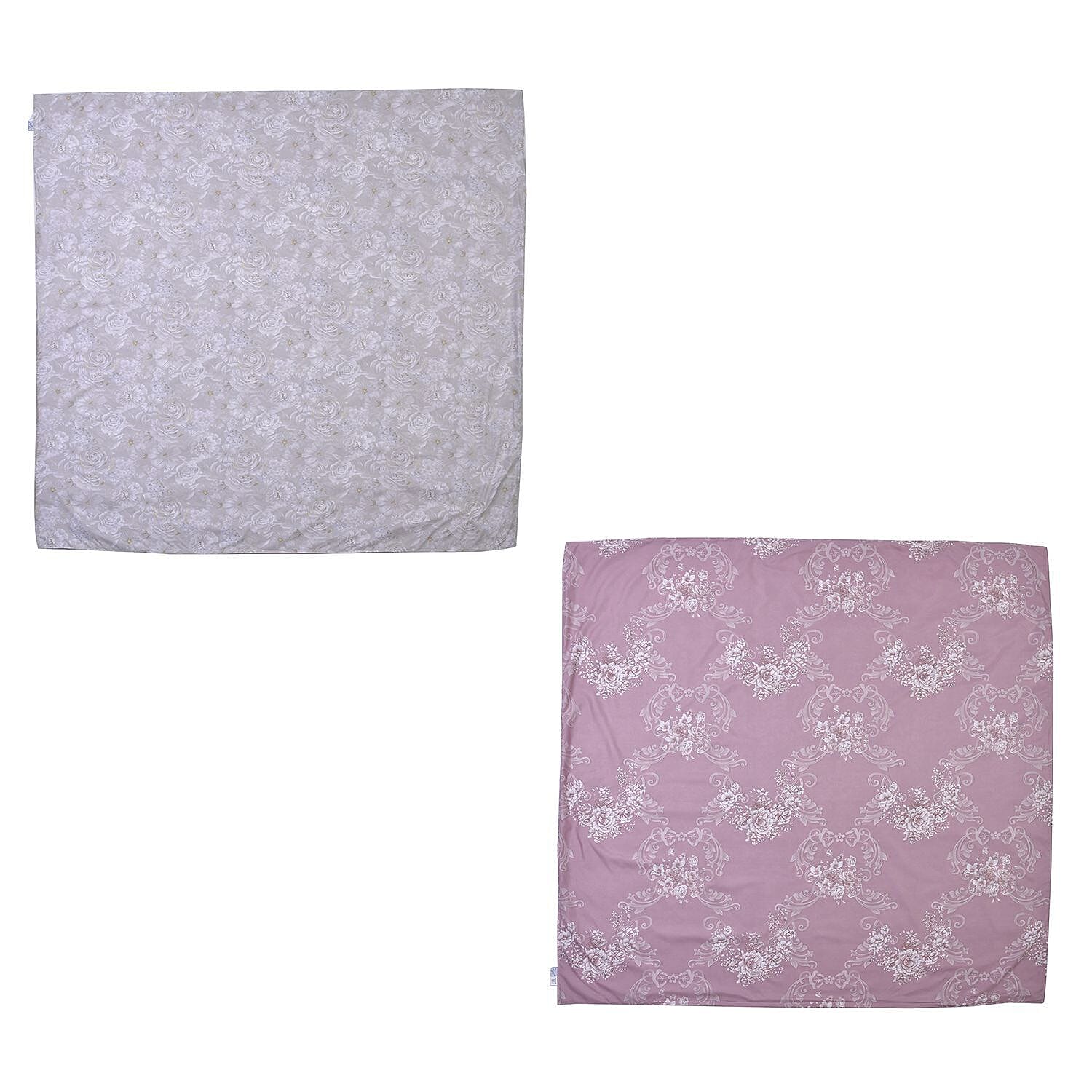 Branch Patterned Duvet Cover with 2 Pillowcases (Size 200x200 Cm) - Ivory