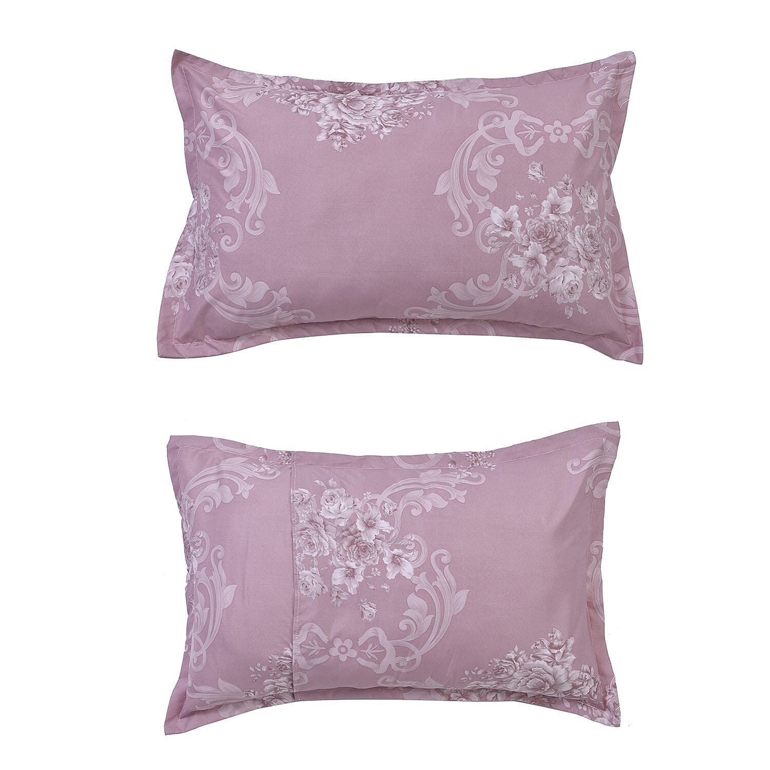 Branch Patterned Duvet Cover with 2 Pillowcases (Size 200x200 Cm) - Ivory