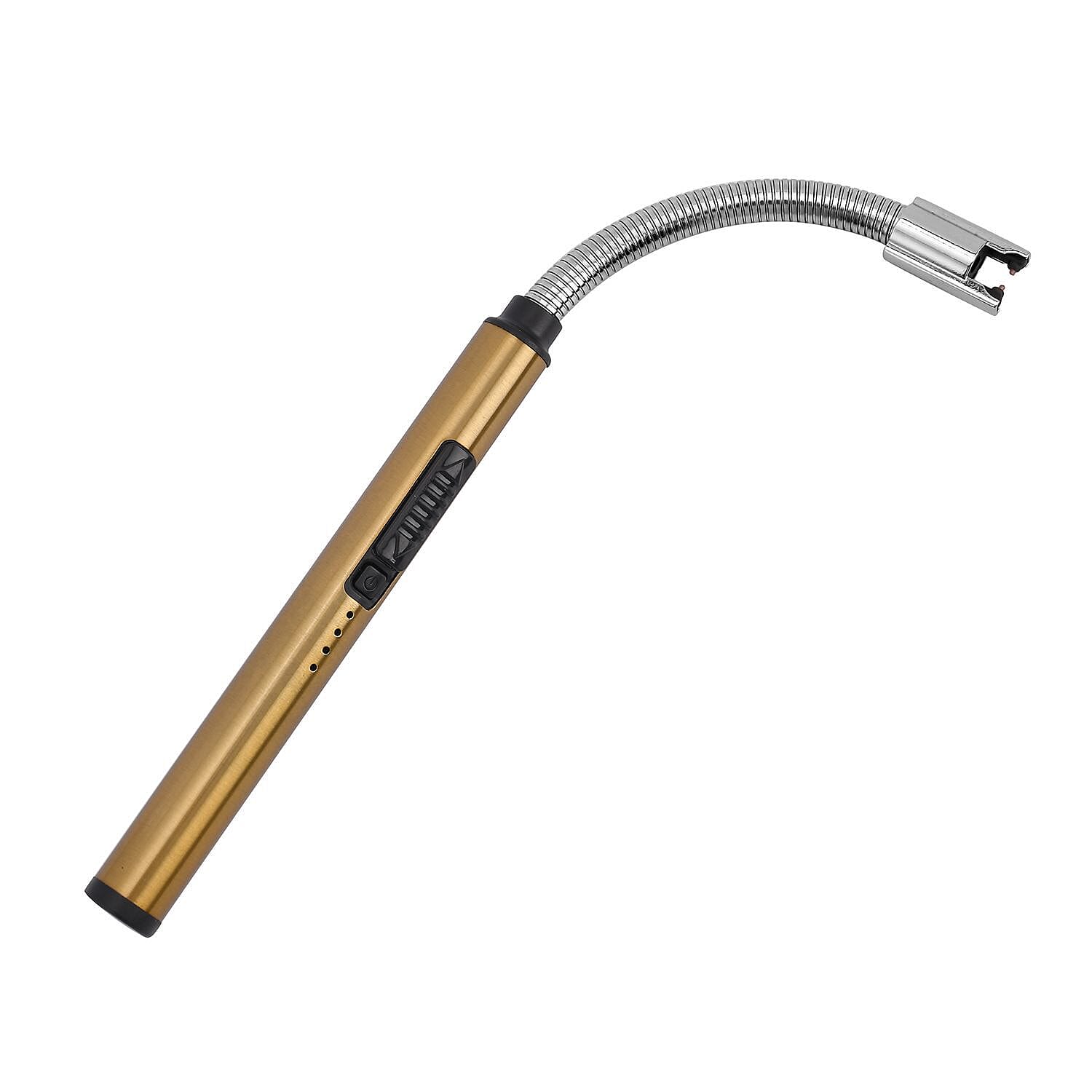 Candle Lighter with Flexible Long Neck & USB Charger (Size 24 cm)- Gold