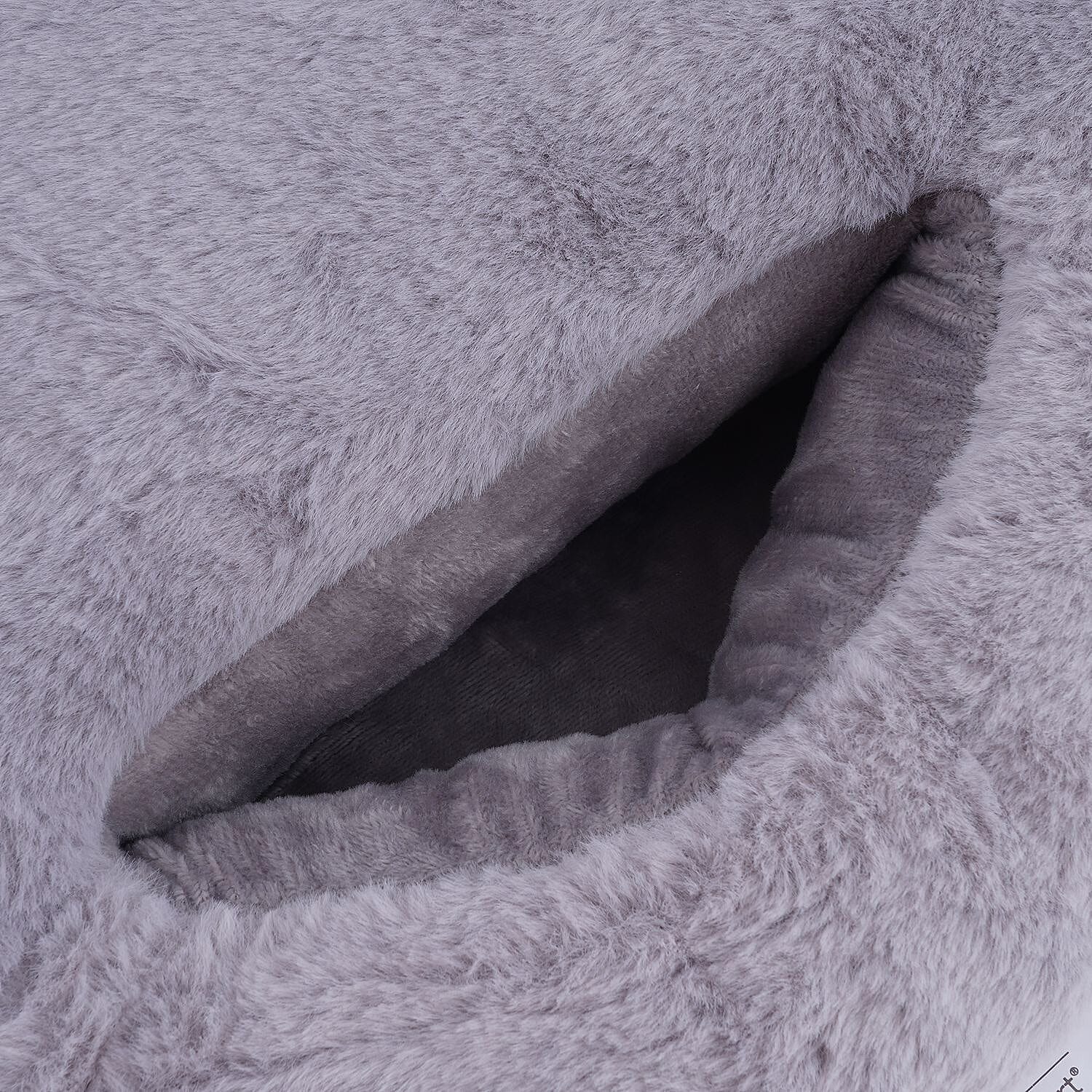 Homesmart Heated Faux Fur Foot Cosy with USB Cable (Size 29x25x5 Cm) - Grey