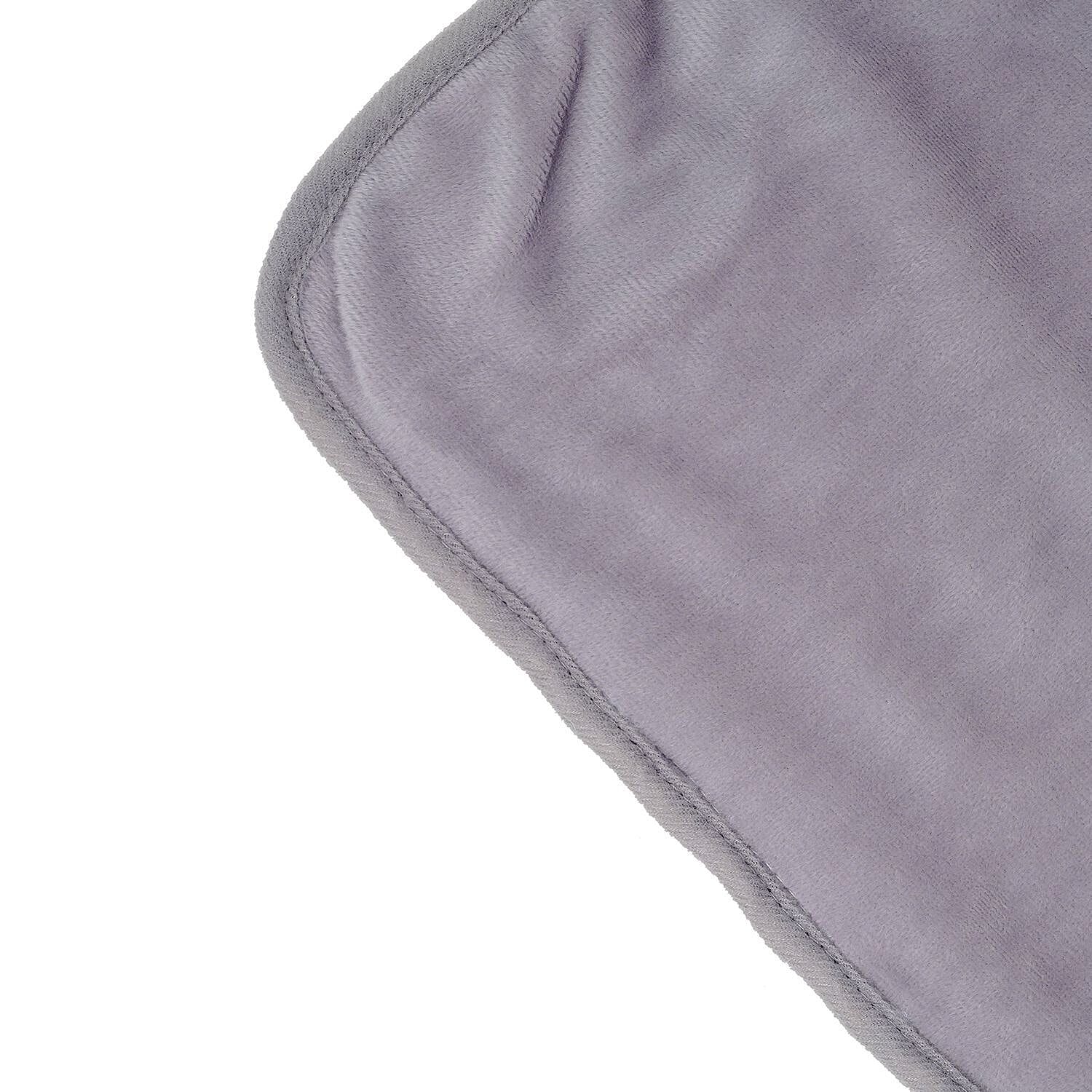 Sherpa Lined Heating Relief Blanket with USB Cable (Size 95x70 Cm)