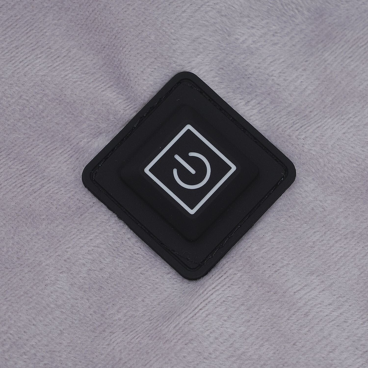 Sherpa Lined Heating Relief Blanket with USB Cable (Size 95x70 Cm)