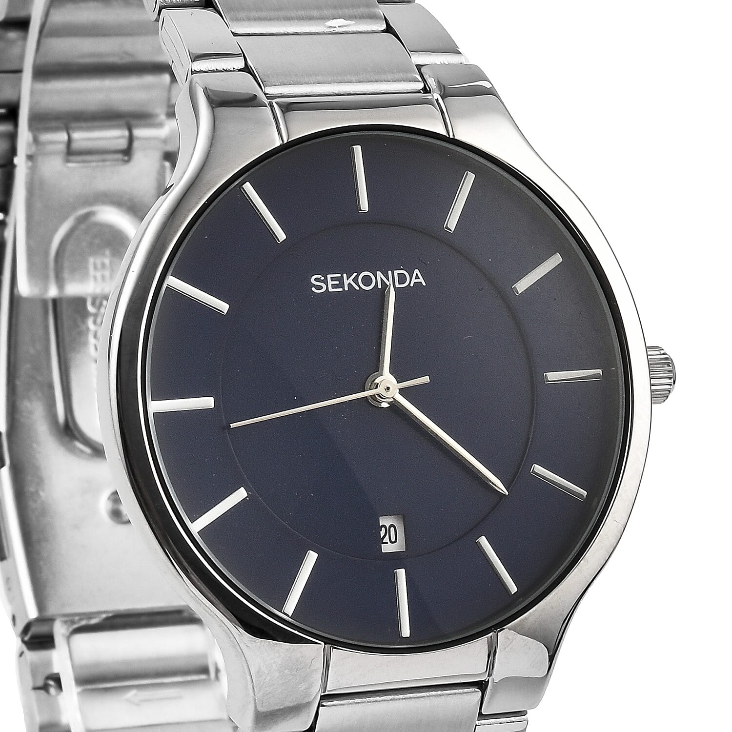 Close out Deal - Sekonda Blue Dial Watch with Silver Link Bracelet