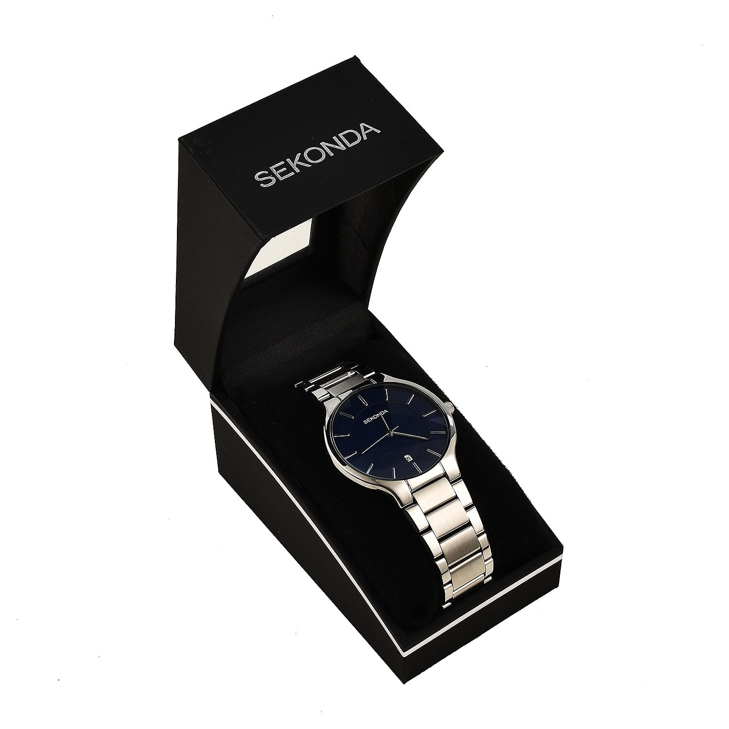 Close out Deal - Sekonda Blue Dial Watch with Silver Link Bracelet