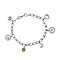 Citrine , White Zircon Fancy Bracelet (Size - 7.5) in Platinum Overlay Sterling Silver 1.146 Ct.