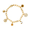 Citrine ,  White Zircon  Fancy Bracelet (Size - 7.5) in Vermeil YG Sterling Silver ,  Silver Wt. 9.67 Gms  1.146  Ct.