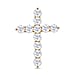 9K Yellow Gold   Moissanite  Cross Pendant 1.14 ct,  Gold Wt. 0.71 Gms