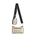 Passage - Faux Leather Crossbody Bag with RFID Protection and Removable Coin Pouch - Beige