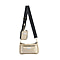 Passage - Faux Leather Crossbody Bag with RFID Protection and Removable Coin Pouch - Beige
