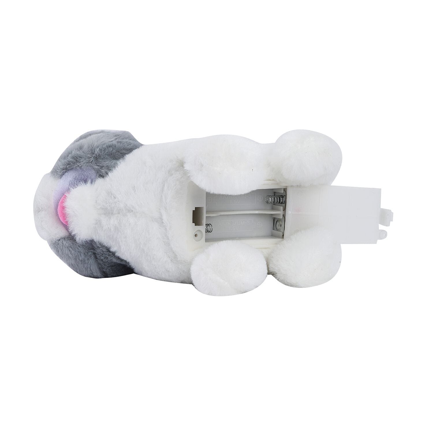 Doorbuster - Electric Walking Plush Cat Toy - Grey (Size 16x16x7 cm, 2 AA Battery Not Incl.)
