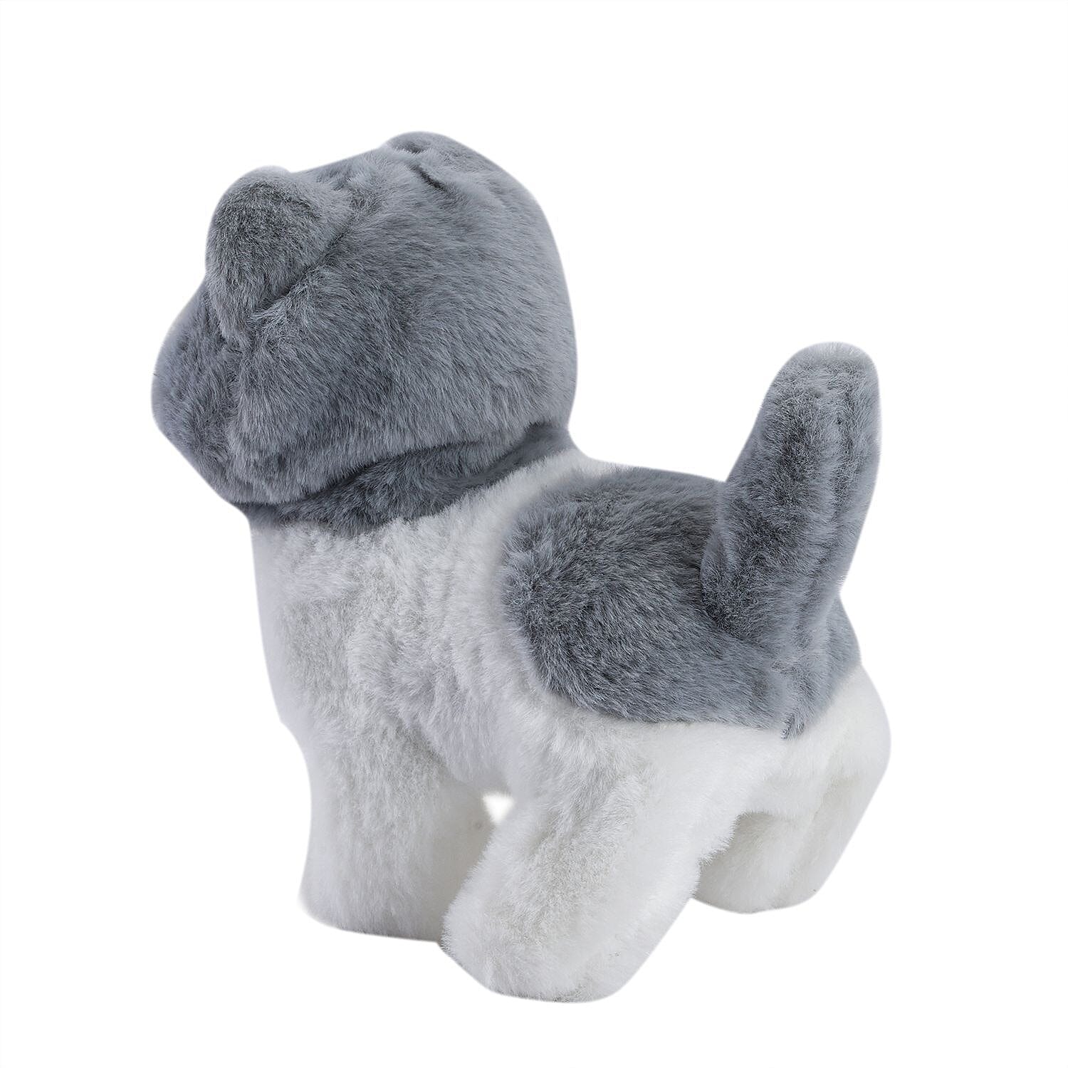 Doorbuster - Electric Walking Plush Cat Toy - Grey (Size 16x16x7 cm, 2 AA Battery Not Incl.)