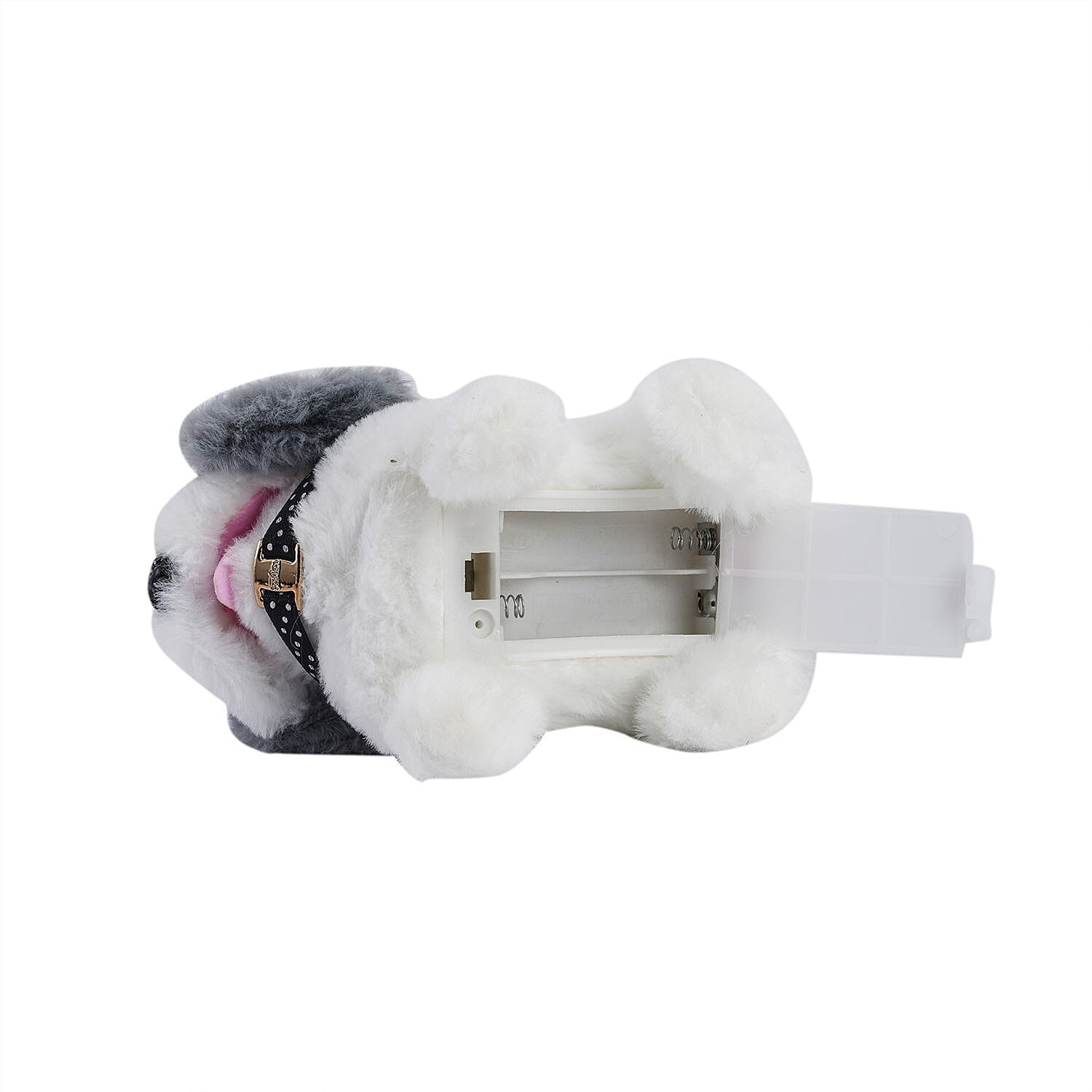 Doorbuster - Electric Walking Plush Dog Toy - Grey (2 AA Battery Not Included)