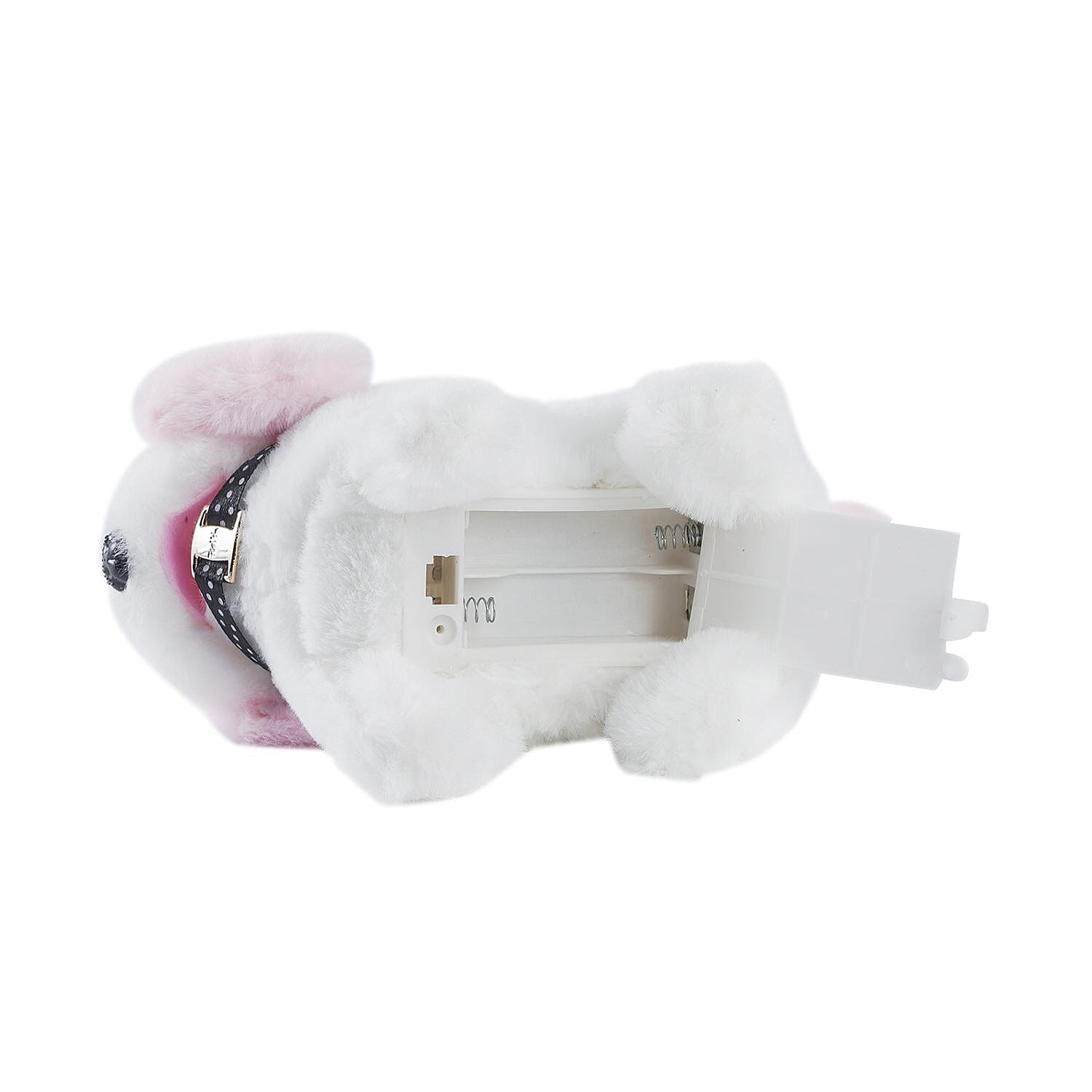 Doorbuster - Electric Walking Plush Dog Toy - Pink (Size 18x15x13 cm, 2 AA Battery Not Incl.)