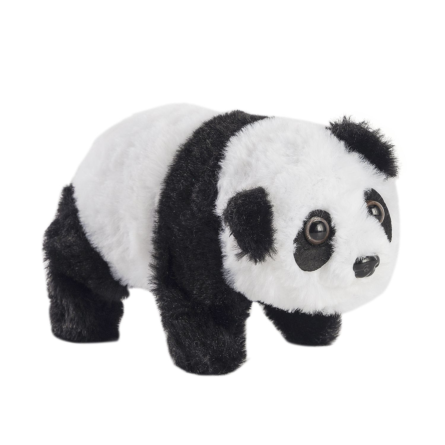 Electric Walking Plush Panda Toy - Black and White (Size 18x10x10 cm, 2 AA  Battery Not Included)
